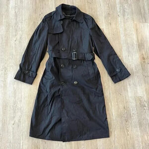 Mens Defense Logistics Agency Black Trench Coat - 36L